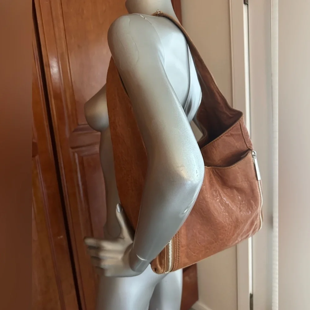Michael Kors MK Cognac Crosby Hobo Bag